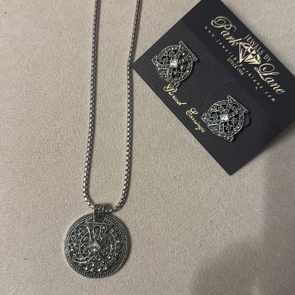 Belair, Genuine Marcasite Necklace and Earring Set